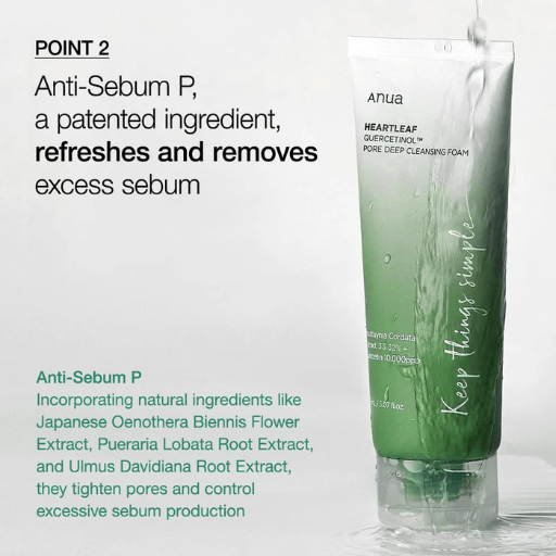Anua HEARTLEAF QUERCETINOL PORE DEEP CLEANSING FOAM 150 ML