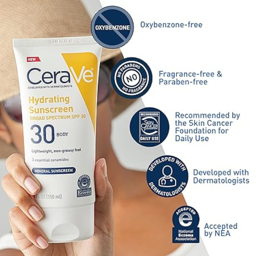 CeraVe 100% Mineral Sunscreen SPF 30 (150ml)