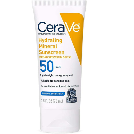 CeraVe 100% Mineral Sunscreen SPF 50 (75 ml)