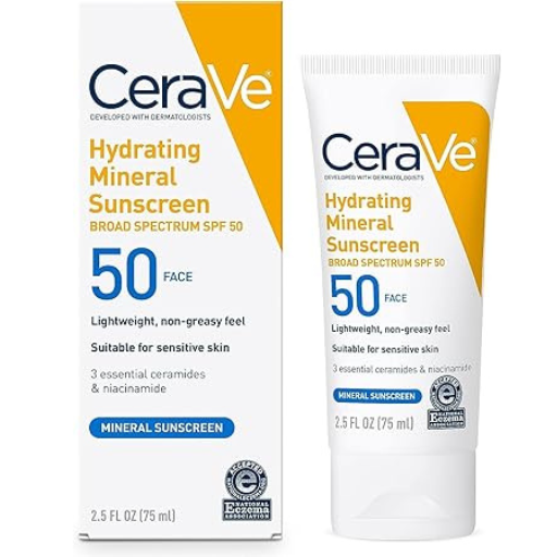 CeraVe 100% Mineral Sunscreen SPF 50 (75 ml)