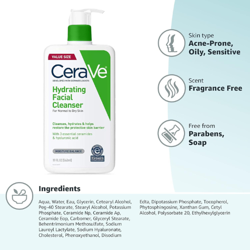 CeraVe Hydrating Facial Cleanser 562ml