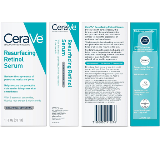CeraVe Pore Refining, Resurfacing, Brightening Facial Serum (30ml)