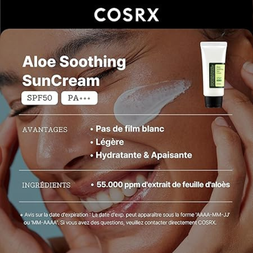 COSRX Aloe Soothing Sun Cream Spf50 Pa+++ 50 ML