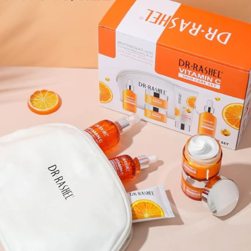 Dr.Rashel Vitamin C Skin Care 5 Piece Set With Bag & Jade Roller