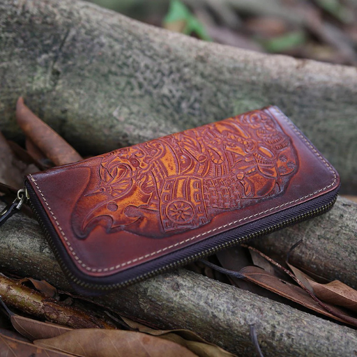 Men's Wallet Vintage Clutch Top Layer Cowhide