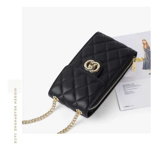 Women's Leather Mini Women's Bag Classic Mobile Phone Bag Messenger Bag