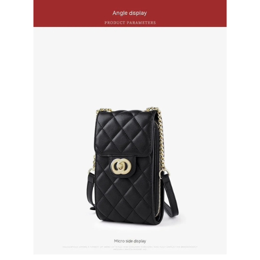 Women's Leather Mini Women's Bag Classic Mobile Phone Bag Messenger Bag