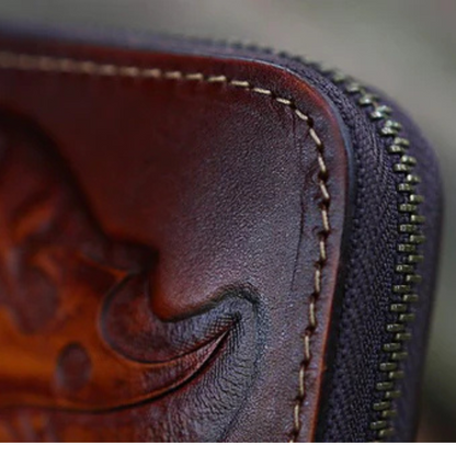 Men's Wallet Vintage Clutch Top Layer Cowhide